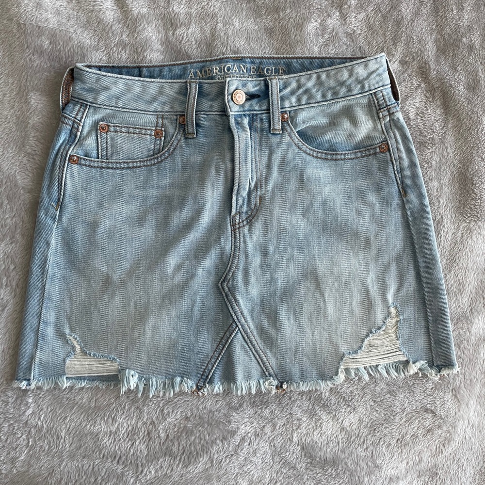 American Eagle Light wash Denim Skirt